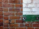 Painted Brick Wall with Key