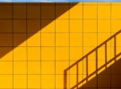 yellow tiles & blue line