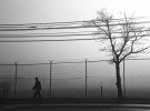 Man in fog