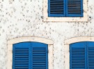 Blue shutters