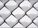 snow on chain link