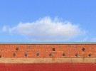a wall, and a cloud