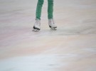 Skater with green legs