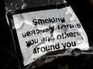 empty cigarette pack after rain