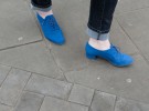 blue shoes